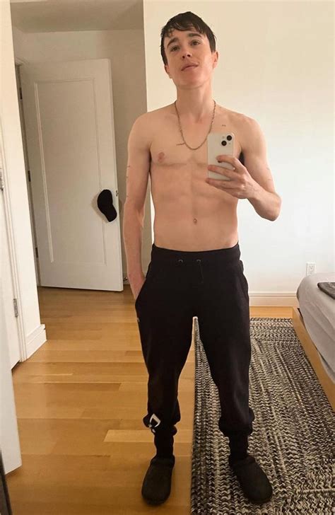 elliot page naked|Elliot Page poses topless in new Instagram mirror selfie